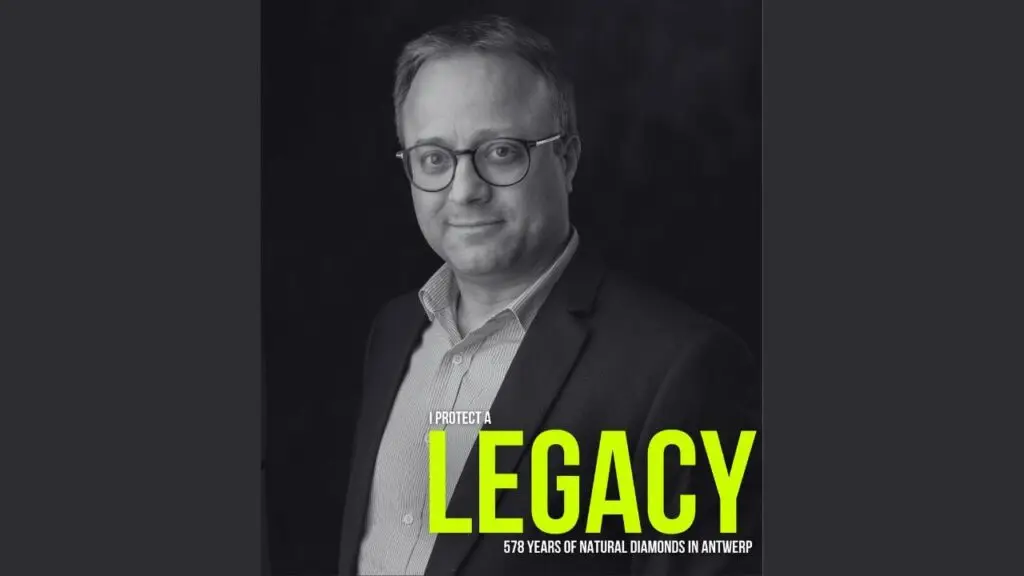 Olivier Azran of diamond supplier Dimexon, takes part in the Antwerp World Diamond Centre’s “I Protect a Legacy” campaign image
