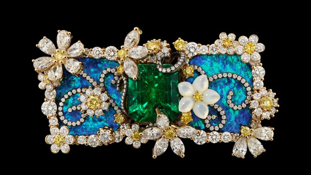 An opal, diamond and emerald jewel from Dior's Diorexquis collection image