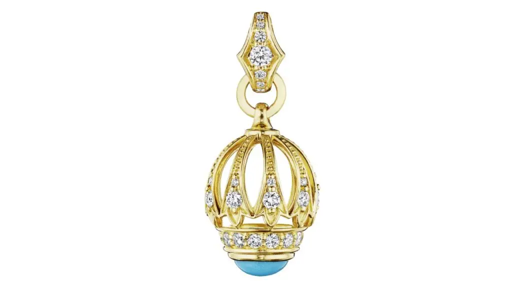 Verragio pendant in 18-karat gold, diamonds and turquoise image