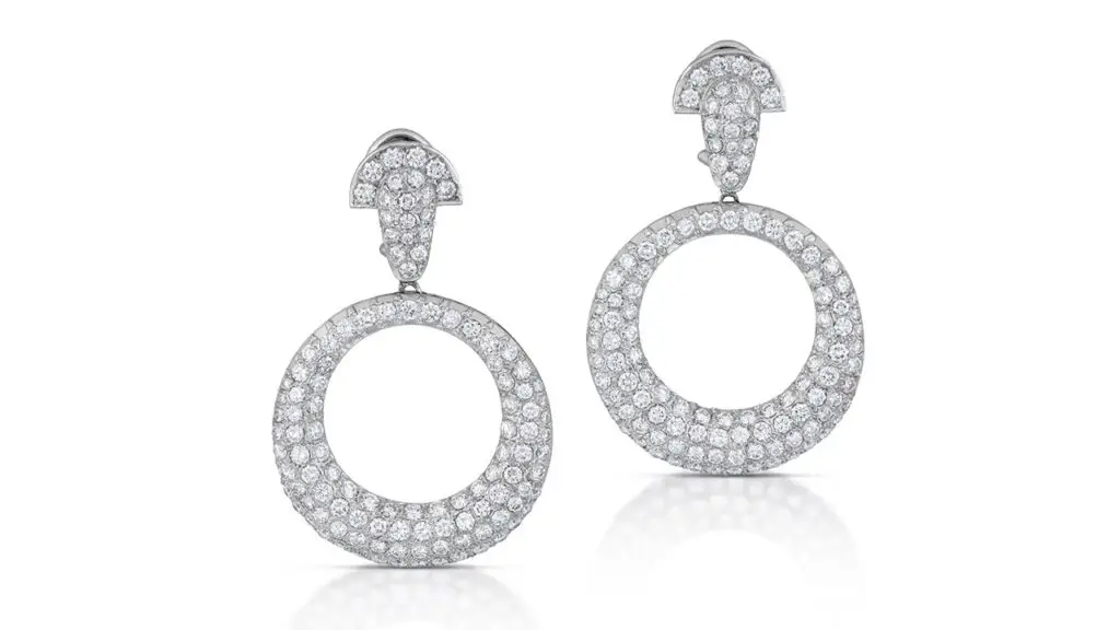 Stephen Silver Door Knocker earrings in 18-karat gold with 10 carats of diamonds image