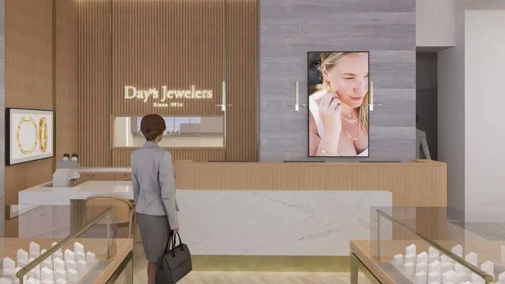 An artist’s rendering of the service counter inside the new Day’s Jewelers flagship in Salem, New Hampshire image