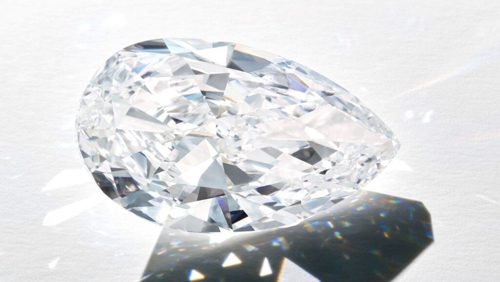Pear-shaped, 53.04-carat diamond, Sotheby’s image