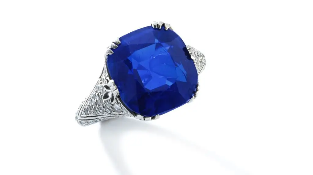 Marcus & Co. 10.31-carat, Kashmir sapphire, Sotheby’s image