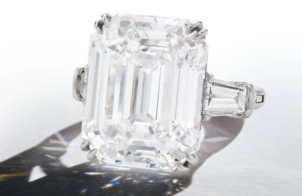 Harry Winston emerald cut diamond ring image