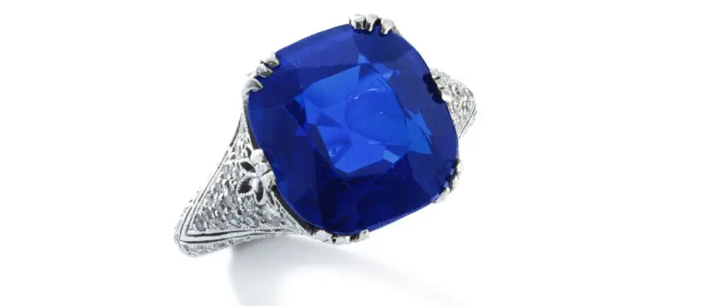 Marcus cushion cut sapphire ring image