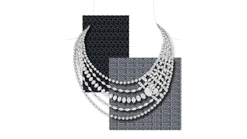 Chanel’s Tweed Mademoiselle collier in 18-karat white gold and diamonds image