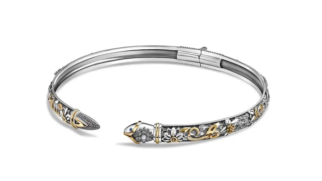 Azza Fahmy Snake choker in silver, 18-karat gold and diamonds image
