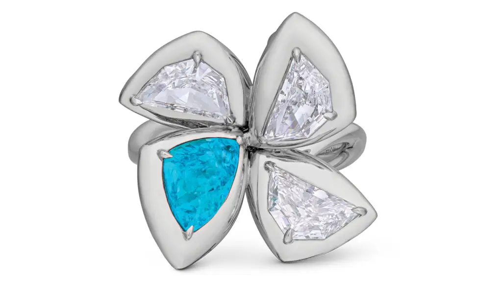 Paraiba-tourmaline ring/pendant by B&W Jewels image