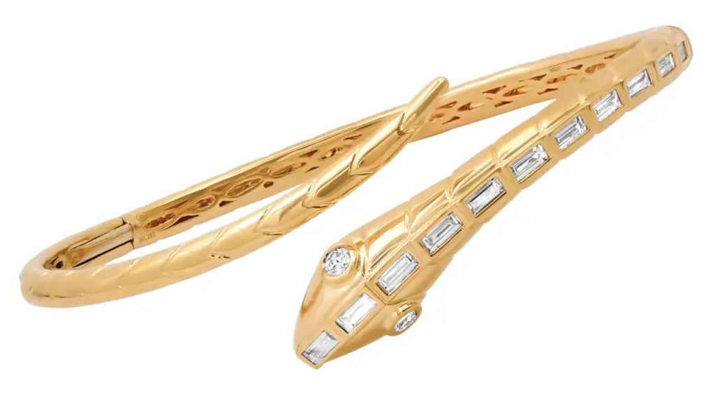 Sig Ward Snake bracelet in yellow gold and diamonds image