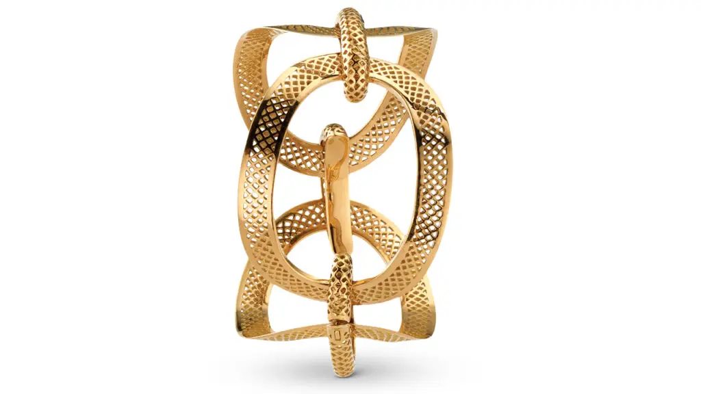Crownwork cuff bracelet in 18-karat gold by Ray Griffiths image