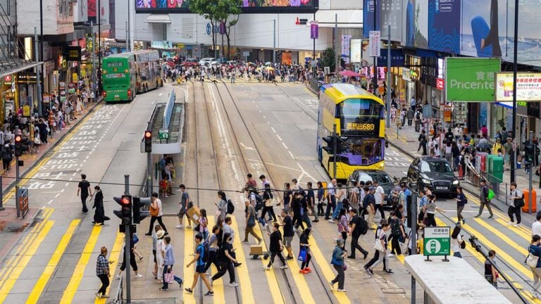 Causeway Bay shopping district in Hong Kong image