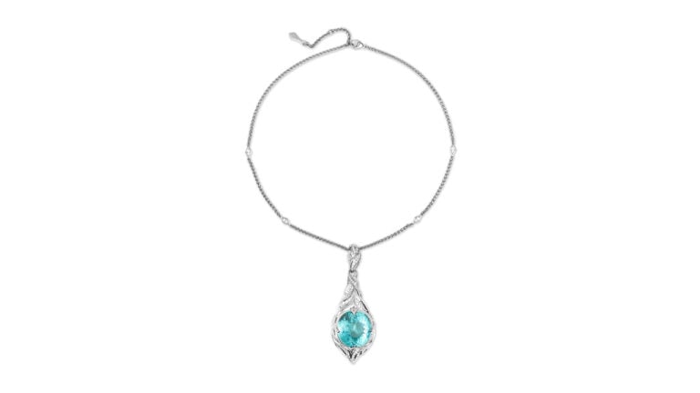 The Kat Florence Paraiba tourmaline and diamond necklace at Bonhams image