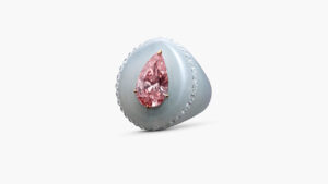 The JAR diamond and chalcedony ring at Sotheby's image