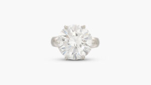 The 9.09-carat diamond ring that led the sale at Sotheby's image