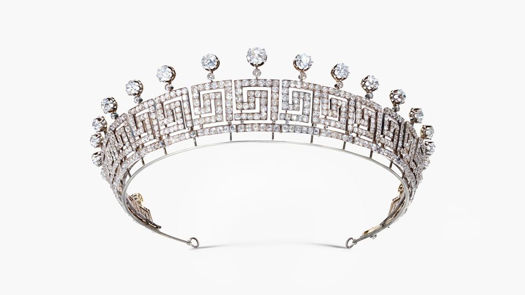 Previously belonging to Marie Isabelle of Orleans, Countess of Paris, this Mellerio dits Meller tiara features old mine- and rose-cut diamonds. Created in 1862, it can also be worn as a necklace at Sotheby's image