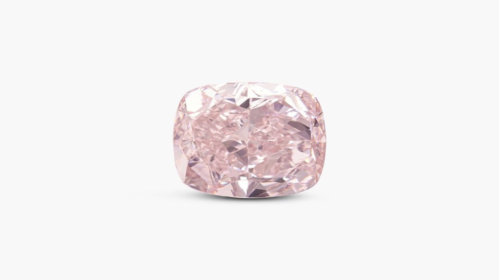 An unmounted cushion modified brilliant-cut, 8.11-carat, fancy-pink, VVS1 diamond at Sotheby's image