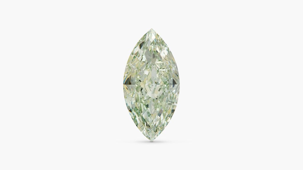 Another unmounted stone is this marquise-shaped, 3.40-carat, fancy-intense-green, VS2 diamond at Sotheby's image