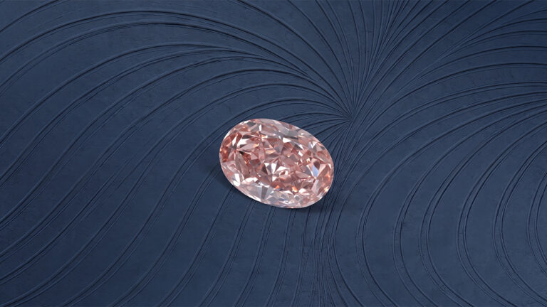 The unmounted 8.63-carat pink diamond at Sotheby's image