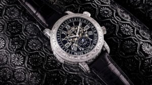 The Patek Philippe Sky Moon Tourbillon watch that will lead The Iconic 40 Watches Evening Sale at Christie's image
