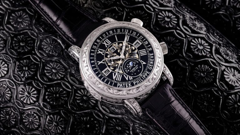 The Patek Philippe Sky Moon Tourbillon watch that will lead The Iconic 40 Watches Evening Sale at Christie's image