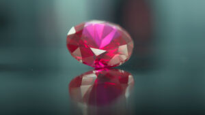A lab-grown ruby image