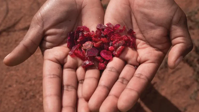 Rough rubies by Gemfields image